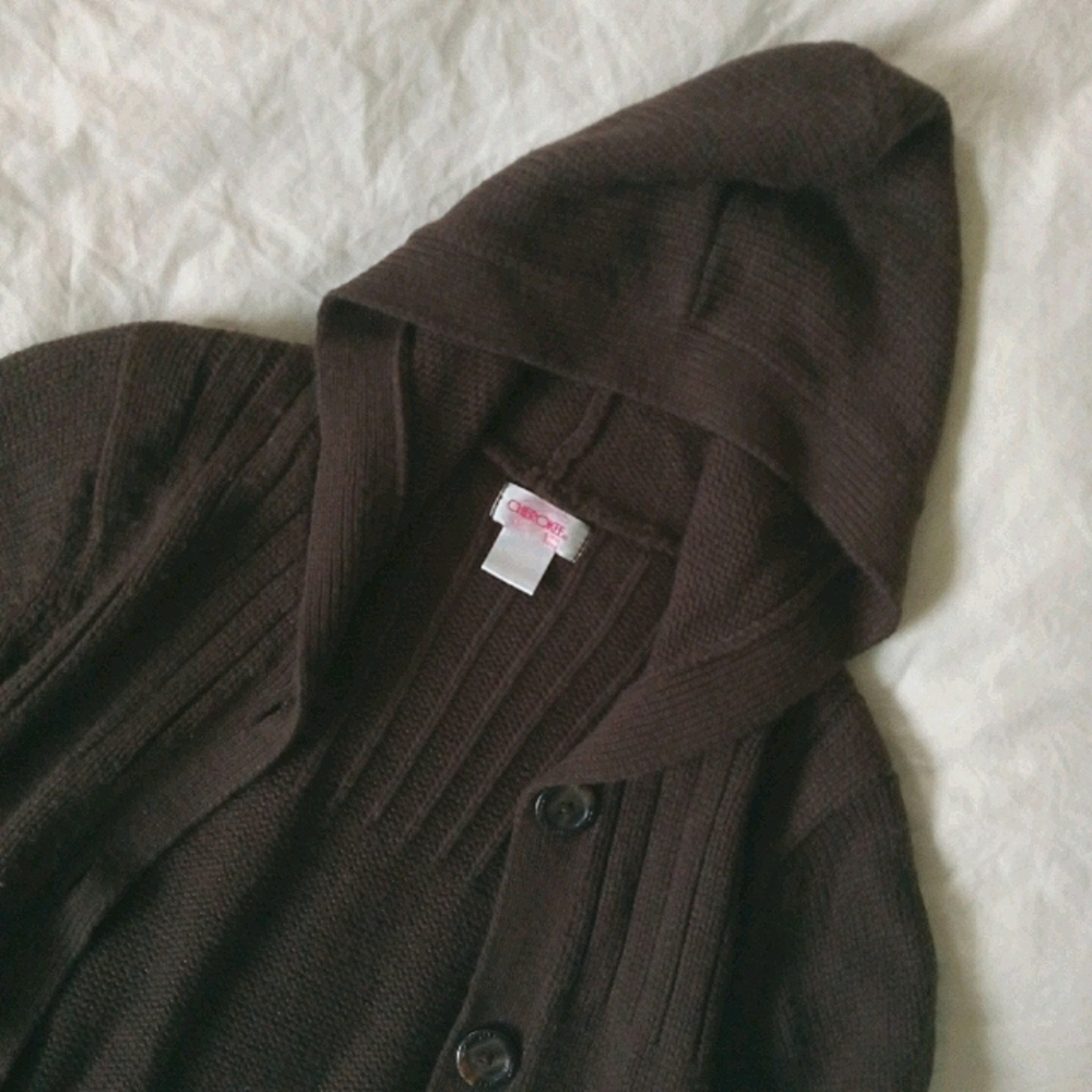 Knit Brown Long Cardigan
